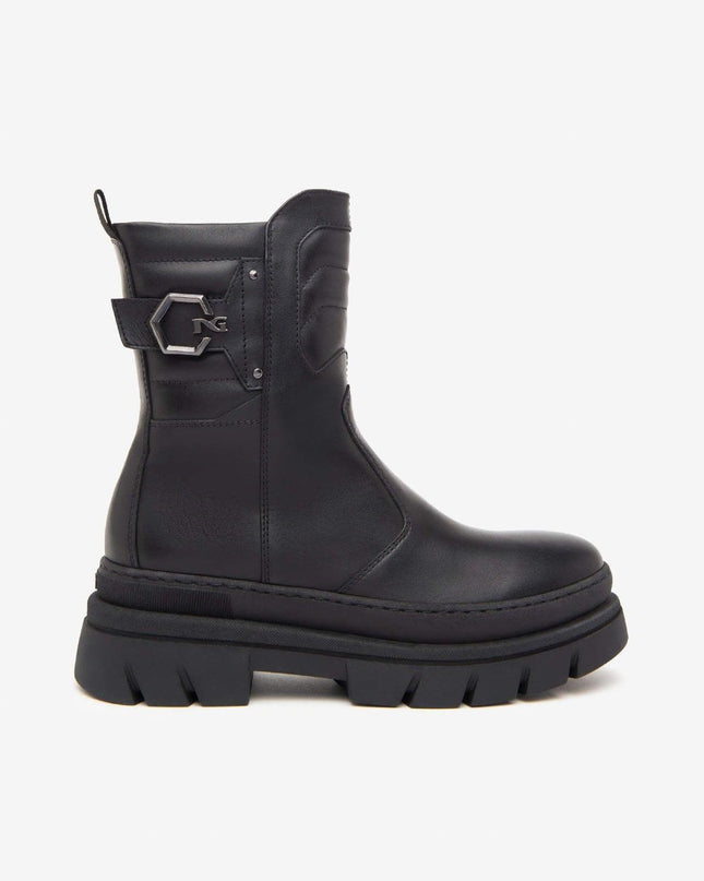 Nero Giardini Stivaletti Biker Donna Pelle Nero I411931D NERO 100 Nero Giardini 