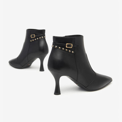 Nero Giardini Stivaletti Donna con Borchie in Pelle Nero I514481DR NERO 100 Nero Giardini 