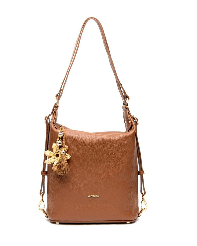 NeroGiardini Borsa Zaino Trasformabile in Pelle Cuoio E644142D CUOIO 400 Nero Giardini Borse 