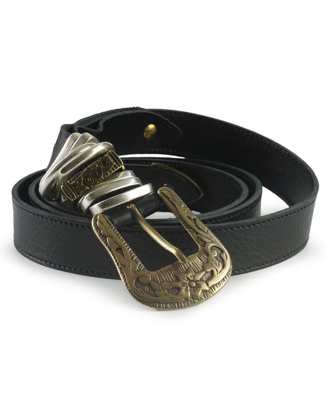 Cintura Texana Donna in Pelle Nero 10425/25 BLACK Spatarella 
