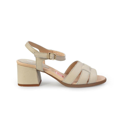 Callaghan Sandali Donna con Tacco in Pelle Avorio Beige - MARIO SPATARELLA
