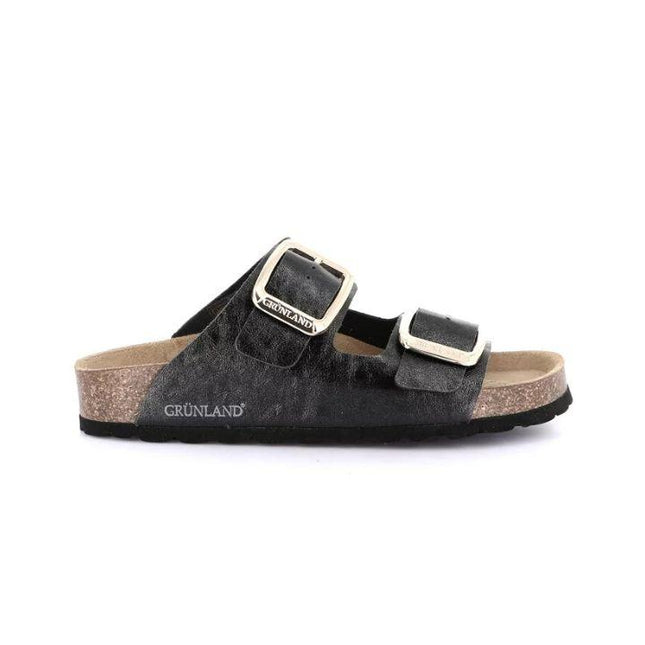 Grunland Sandali Donna Plantare Sughero Doppia Fibbia in Tessuto Nero CB1802 ENNY NERO Grunland 