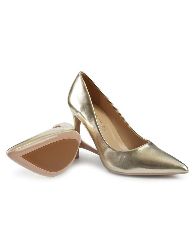 Francesco Milano Decollete Tacco a Spillo in Pelle Platino e41011 GOLD Francesco Milano 