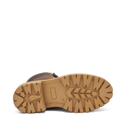 Frau Anfibi Donna in Pelle Cuoio Yellow Boot Giallone 78E7 CRAZY TAN Frau 