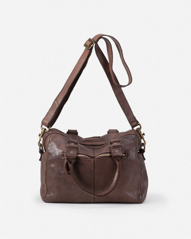 Biba Borsa Bowling Donna con Tracolla in Pelle Marrone - MARIO SPATARELLA