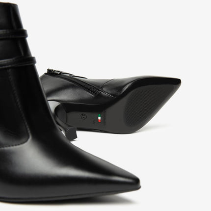 Nero Giardini Stivaletti Donna con Doppio Cinturino in Pelle Nero - MARIO SPATARELLA