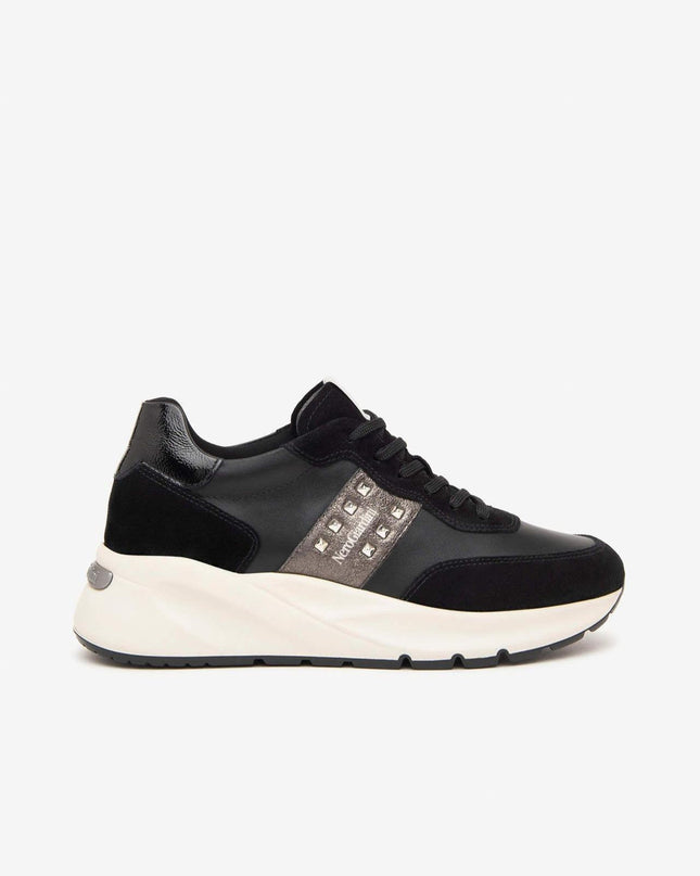 Sneakers Donna Zeppa Pelle Nero I411520D NERO 100 Nero Giardini 