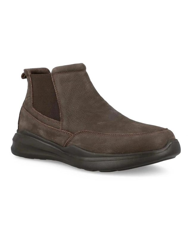 Impronte Stivaletti Chelsea Uomo in Nabuk Marrone SAN POLO CHELSEA DARK BROWN Impronte 