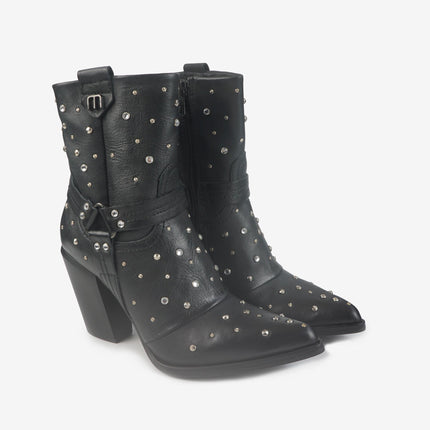 Stivaletto Texano con Borchie T76205 NERO Mjus 
