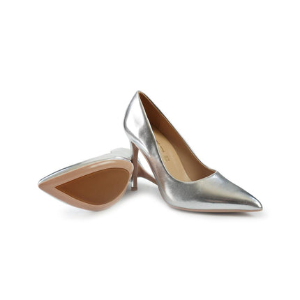 Francesco Milano Decollete Tacco a Spillo in Pelle Argento e41011 SILVER Francesco Milano 