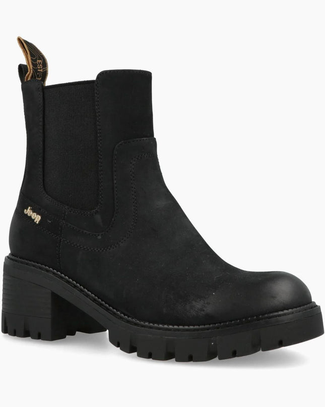 Jeep Stivaletti Donna con Tacco Nero RAVEN CHELSEA NBK BLACK Jeep Footwear 