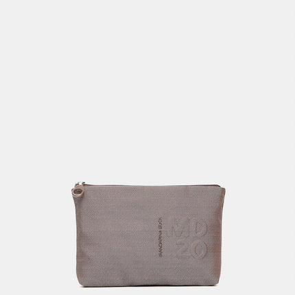 Pochette con Zip in Tessuno Taupr QMMN9 MD20 VANITY TAUPE Mandarina Duck 
