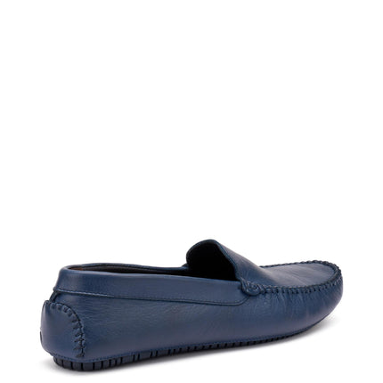 Frau Mocassino Car Shoe Barca Uomo in Pelle Blu 12M0 BLUE Frau 
