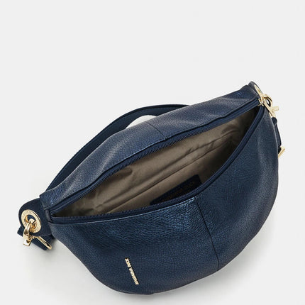 Mandarina Duck Marsupio Donna in Pelle Blu Metal - MARIO SPATARELLA