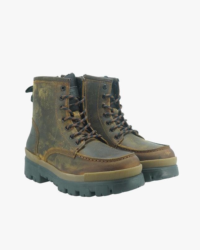 Anfibi Uomo in Pelle COMBAT MOC RUST Jeep Footwear 