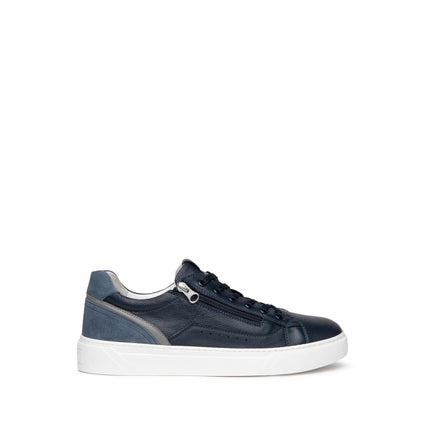 Nero Giardini Sneakers Uomo in Pelle Blu con Zip E400241U BLU 200 Nero Giardini 