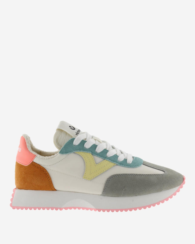 Victoria Sneakers Donna Bassa Pelle Multicolor Corallo 1134113 COSMOS CORAL Victoria 