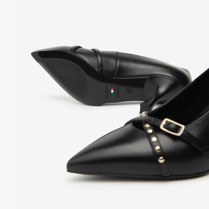 Nero Giardini Decollete Borchie in Pelle Nero - MARIO SPATARELLA