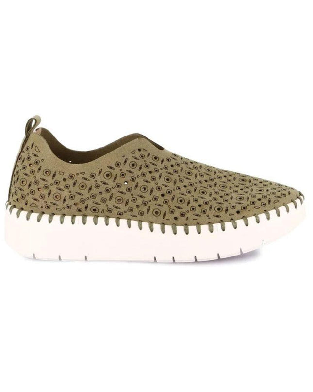 Grunland Slipon Traforata Donna in Tessuto Oliva SC6184 SILI VERDE Grunland 