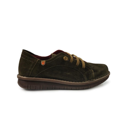 Jungla Scarpe Basse Donna con Lacci Elastici in Pelle Muschio 7582 MUSGO Jungla 