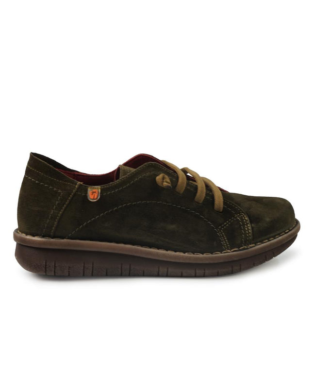 Jungla Scarpe Basse Donna con Lacci Elastici in Pelle Muschio 7582 MUSGO Jungla 