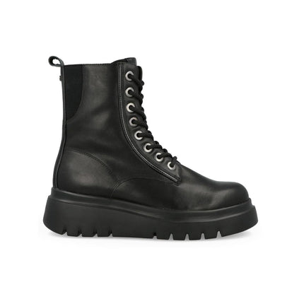Impronte Anfibi Donna con Zeppa in Pelle Nero MADDALENA ELASTIC BLACK Impronte 