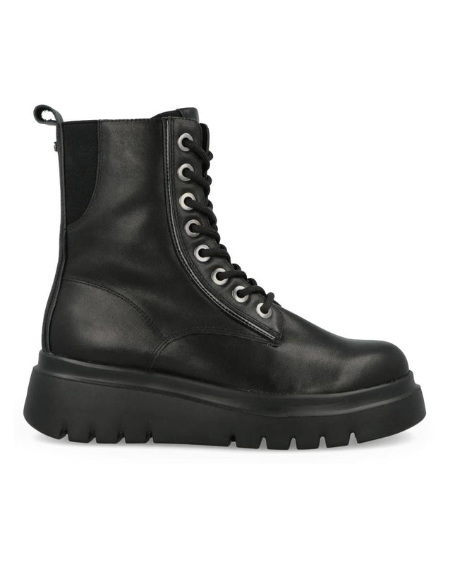 Impronte Anfibi Donna con Zeppa in Pelle Nero MADDALENA ELASTIC BLACK Impronte 