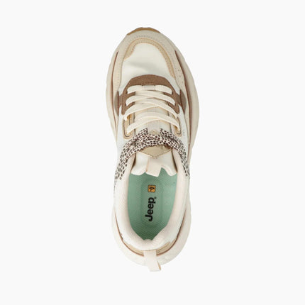 Jeep Sneakers Donna in Camoscio Multicolor Bianco Animalier - MARIO SPATARELLA