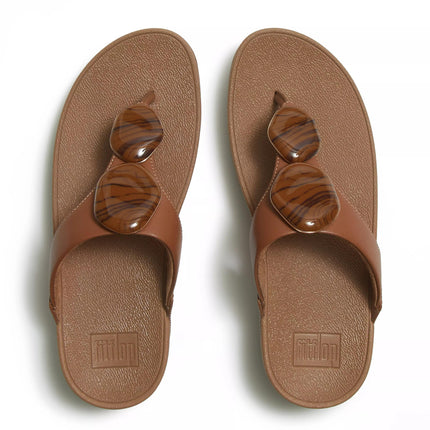 FitFlop Sandali Donna Infradito Cuoio con Pietre A4T-C15 LULU TAN FitFlop 