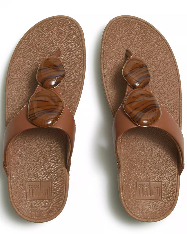 FitFlop Sandali Donna Infradito Cuoio con Pietre A4T-C15 LULU TAN FitFlop 