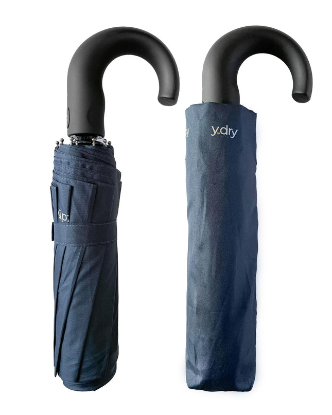 Ombrello Corto Apri Chiudi con Manico Blu Y6621 ERMES Y-Dry 