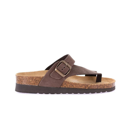 Grunland Sandali Intradito Donna Plantare Sughero in Nabuk Moro CB0327 HOLA BROWN Grunland 