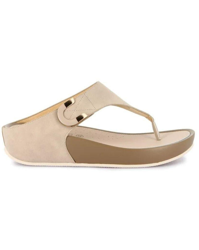 Grunland Infradito Donna Ciabatta Confort con Velcro in Tessuto Beige - MARIO SPATARELLA