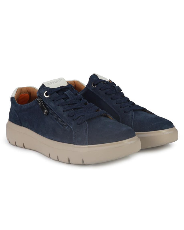 Impronte Sneakers Charms Uomo Lacci e Zip in Camoscio Blu VENIER ZIPU NAVY Impronte 
