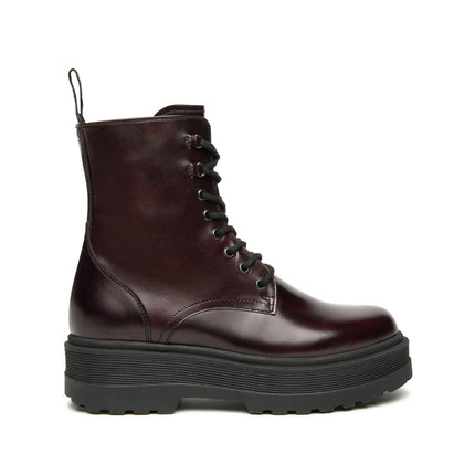 Nero Giardini Stivaletti Anfibi Donna con Zeppa in Pelle Bordo - MARIO SPATARELLA