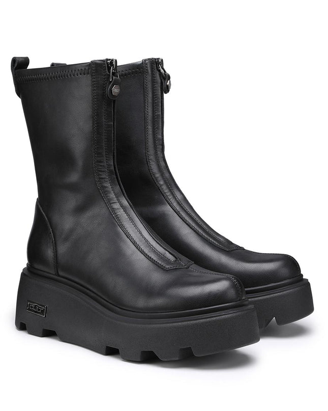 Stivaletti Cult con Zeppa in Pelle Nero CLW355400 NEW ROCK BLACK Cult 