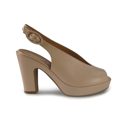 Gianmarco Sorelli Sandali Chanel con Tacco Alto e Plateau in Pele Nude 2640 MARA SKIN Gianmarco Sorelli 