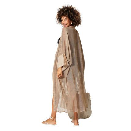 Kimono Estivo Lungo Ecru' KIMONO ESTIVO MBK5007E La Mano Boho 
