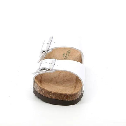 Ciabatta Sughero Doppia Fibbia CB2445 HOLA BIANCO Grunland 