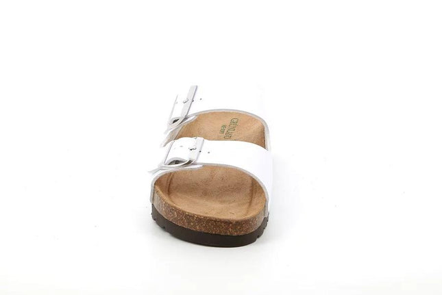 Ciabatta Sughero Doppia Fibbia CB2445 HOLA BIANCO Grunland 