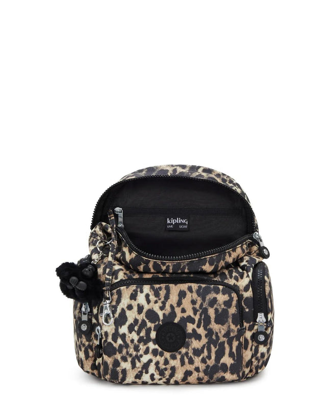 Kipling Zainetto in Tessuto Animalier Leopardo CITY ZIP MINI LEOPARD Kipling 