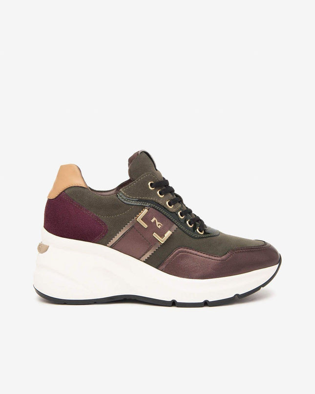 Sneakers Donna Zeppa Multicolor Bordo I411494D BORDO 613 Nero Giardini 