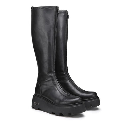Cult Stivali con Zeppa in Pelle Nero CLW3555 NEW ROCK BLACK Cult 