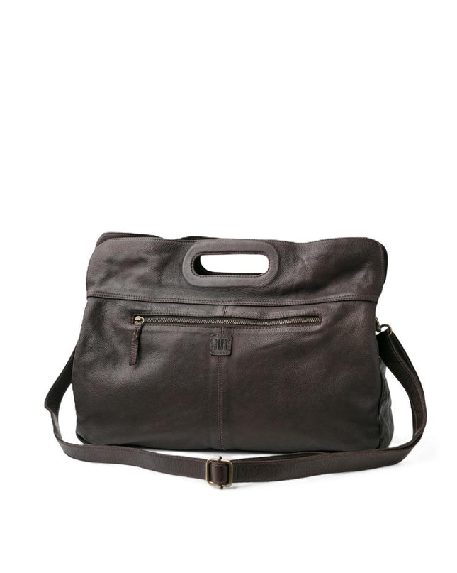 Biba Borsa Cartella Donna con Tracolla in Pelle Marrone KAN1L KANAB DARK BROWN Biba 