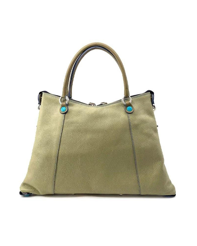 Gabs Borsa Donna Shopper Trasformabile in Pelle Celadon Savana - MARIO SPATARELLA