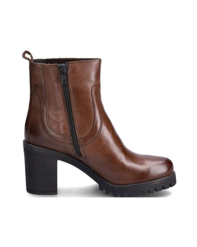 Stivaletti Donna Tacco Largo Pelle Marrone WH238H52P GOBI BROWN Vueva 