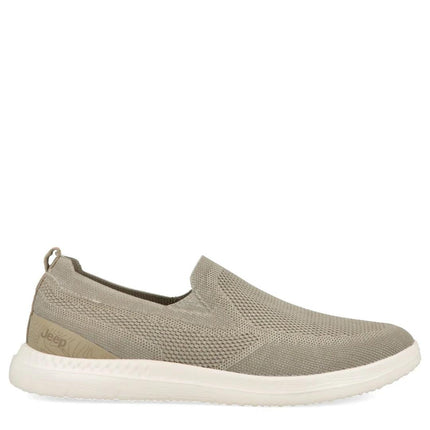 Jeep Mocassino Uomo Slip On in Tessuto Beige KAROO SLIP ON SAND Jeep Footwear 