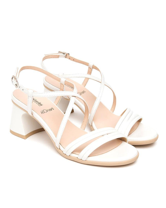 Nero Giardini Sandali Donna con Tacco in Pelle Bianca - MARIO SPATARELLA