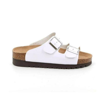 Ciabatta Sughero Doppia Fibbia CB2445 HOLA BIANCO Grunland 