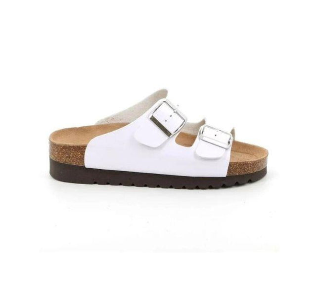 Ciabatta Sughero Doppia Fibbia CB2445 HOLA BIANCO Grunland 